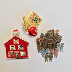 School Teacher Brooch Lot - 3